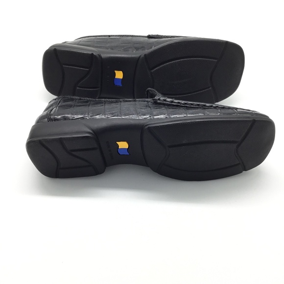 Cloudwalkers Black Faux Gator Loafers Women's 7W - Picture 5 of 5